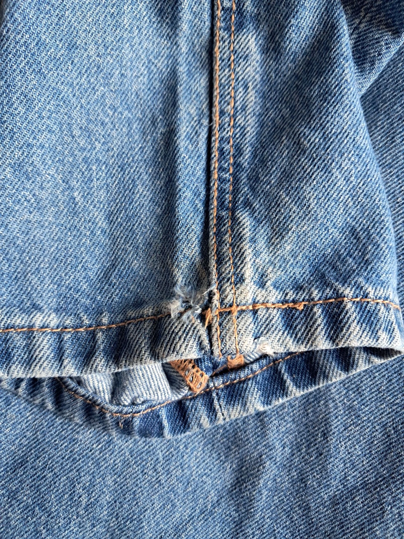 Jeans con cinta en el ojo para tweens XS holgado grande azul para adolescentes chicos – photo 8
